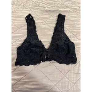 Free People Black Lace Bralette